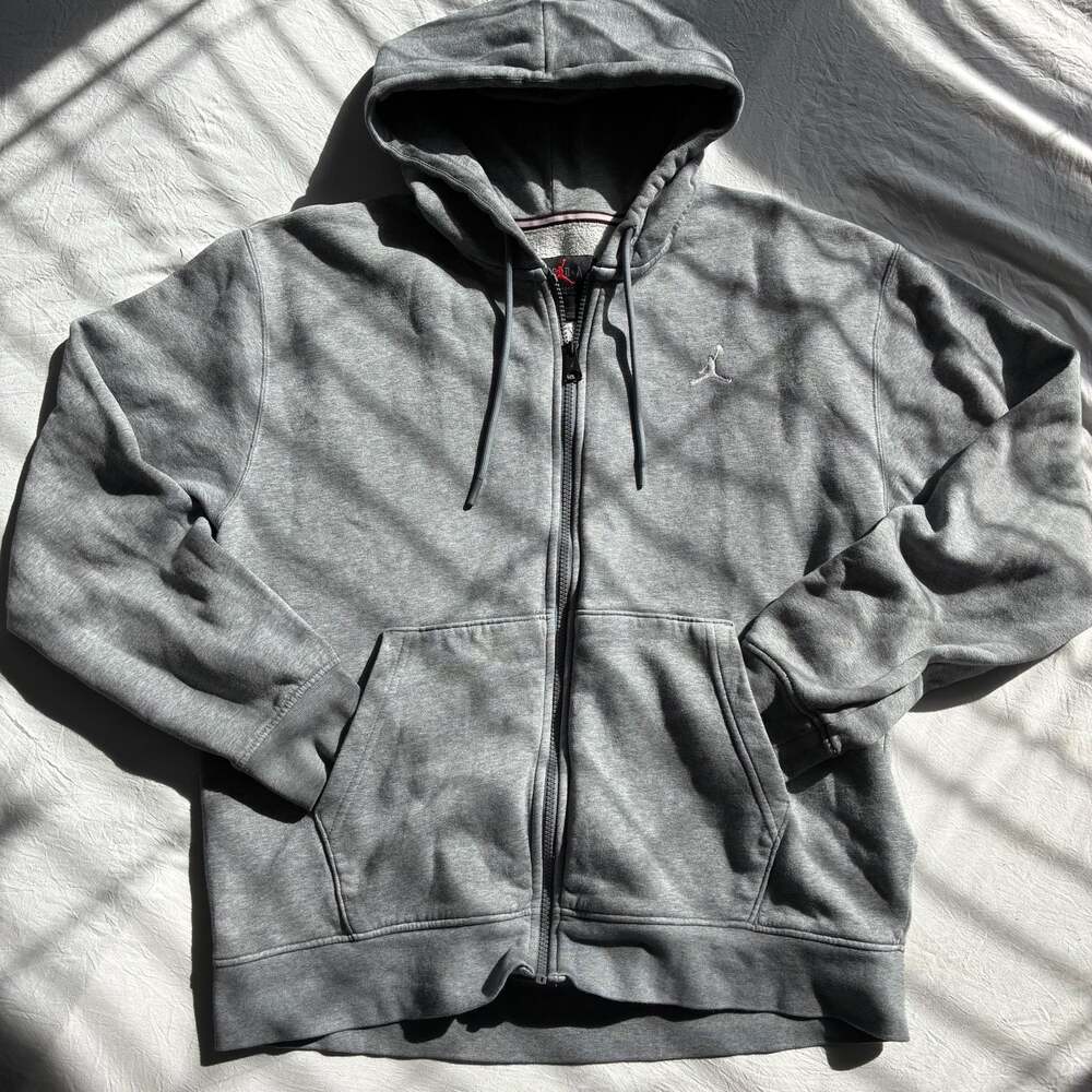 Jordan Brand Full Zip Hoodie Gray Size M
